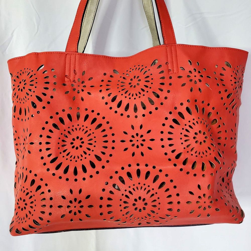 Echo Design Orange Or Silver Reversible Beach Bag… - image 3